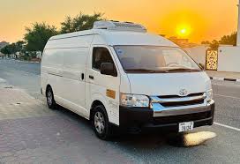 A refrigerated freezer van hired in Dubai for frozen food transport and cold chain delivery across the UAE