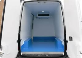 A refrigerated chiller van used for ghost kitchen and cloud restaurant food delivery in Dubai UAE