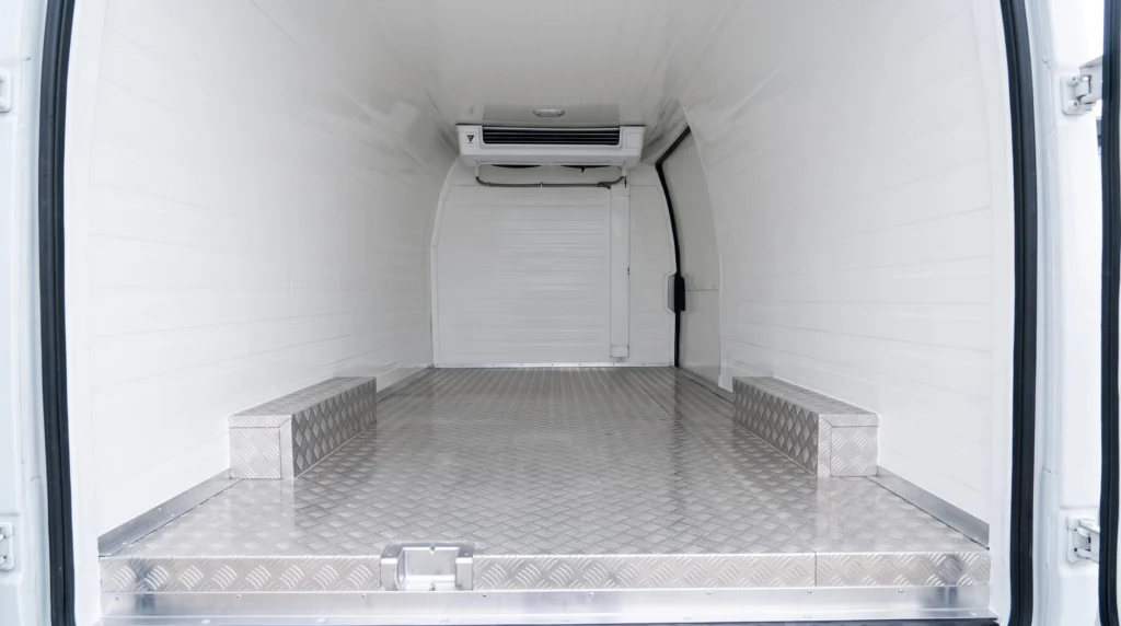 Self-drive refrigerated chiller van available for rental without a driver